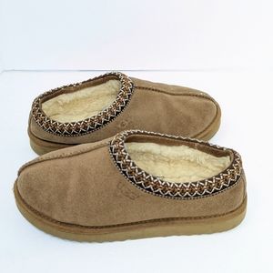 UGG Tasman suede and shearling clogs
